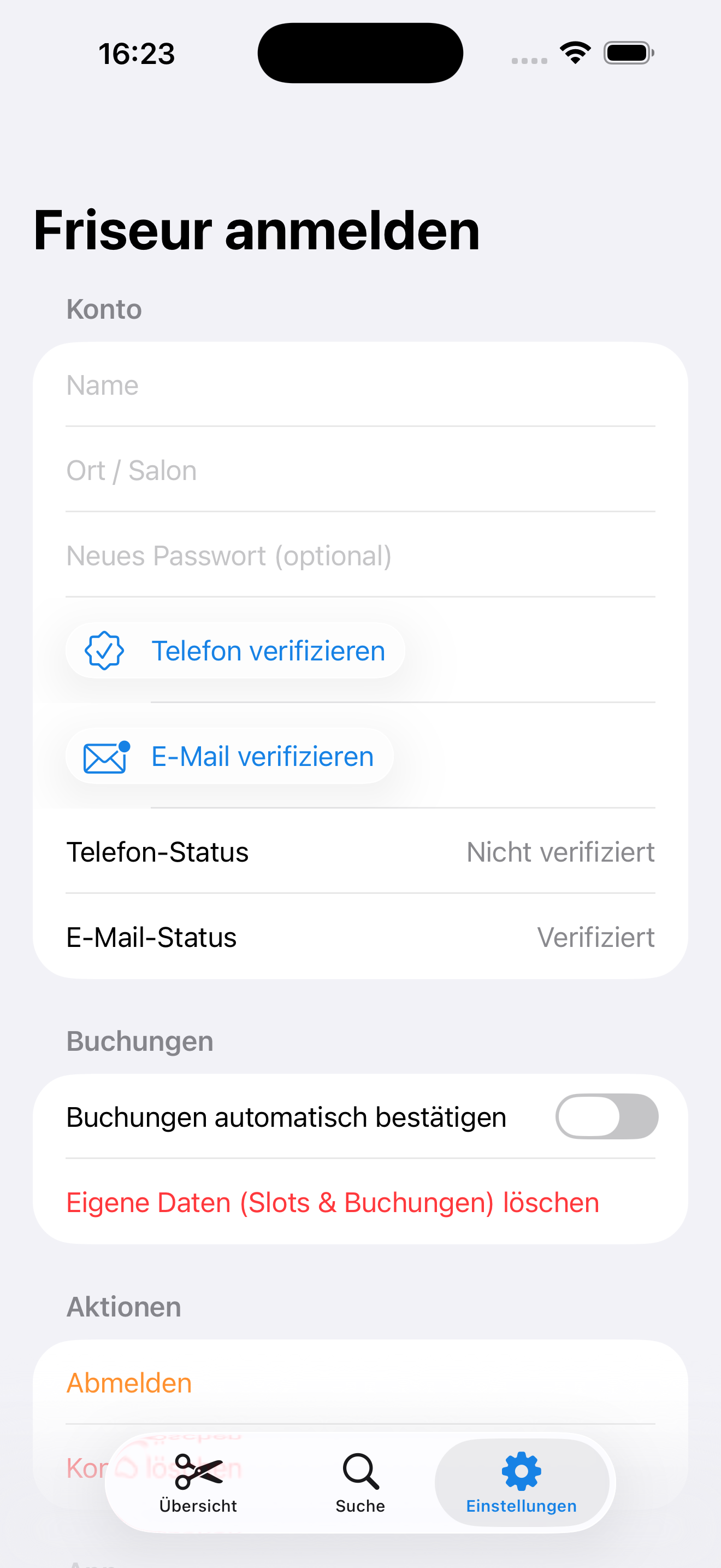 Friseur-App Screenshot 4