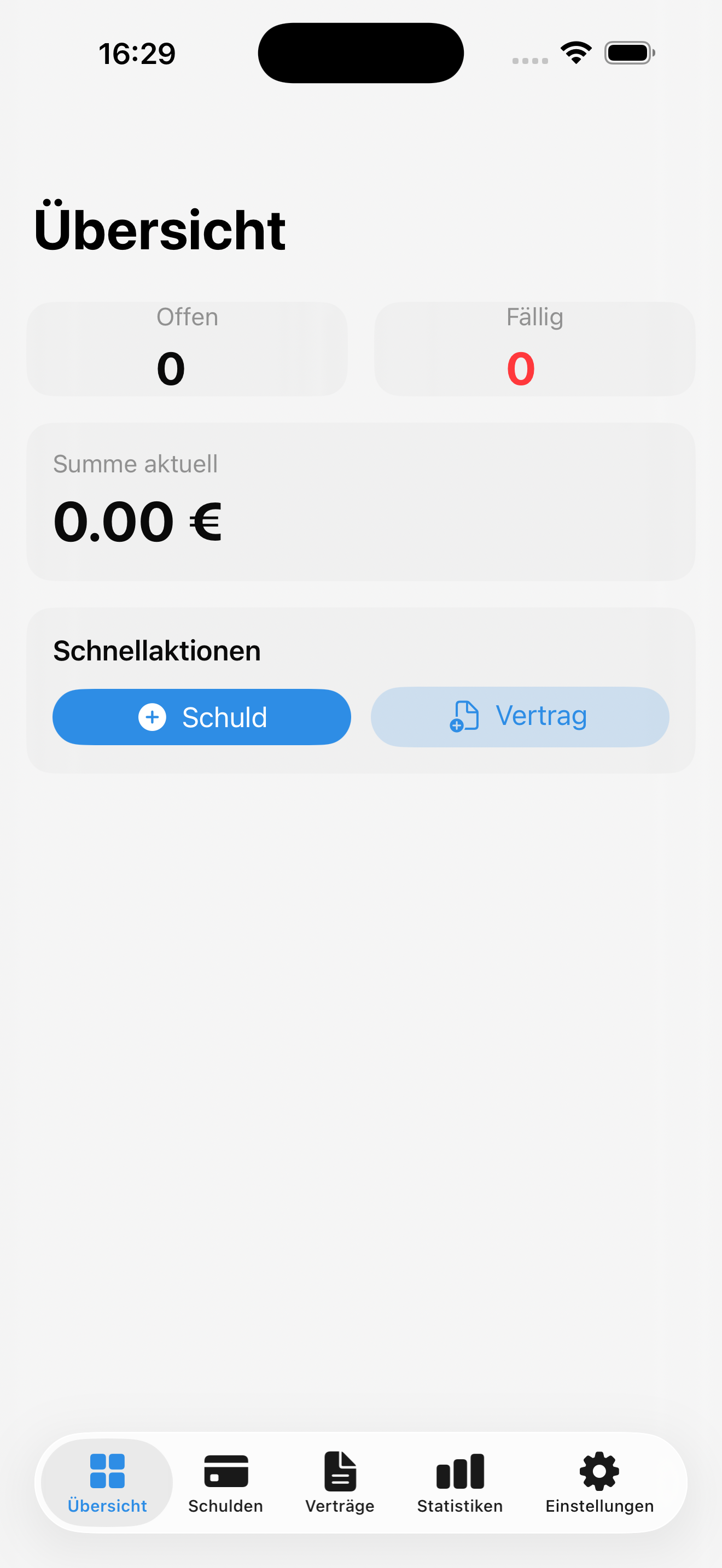 Schulden Tracker Screenshot 1
