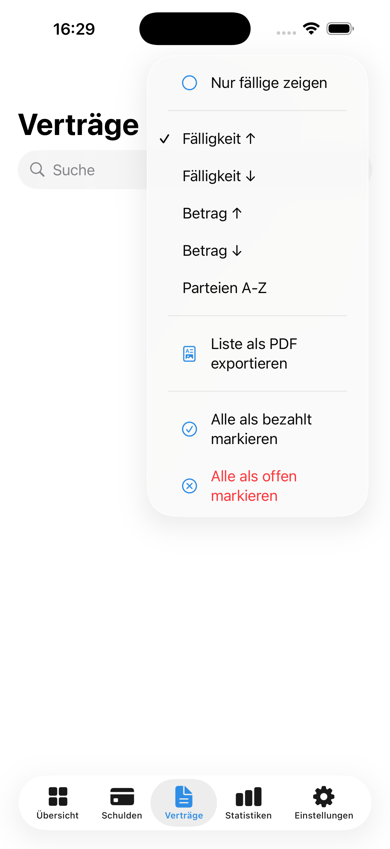 Schulden Tracker Screenshot 3